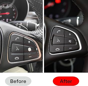 Amazon.co.jp: 車のステアリングホイールボタンカバー交換用音声